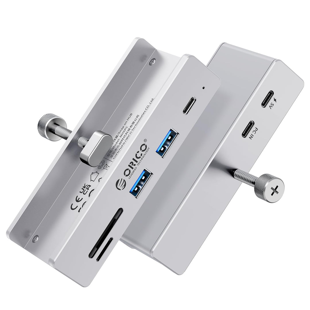 ORICO USB Hub 3.2, Aluminum USB-Hub und 5V Stromversorgung, 10Gbit/s 3 Port s USB Verteiler, SD/TF K