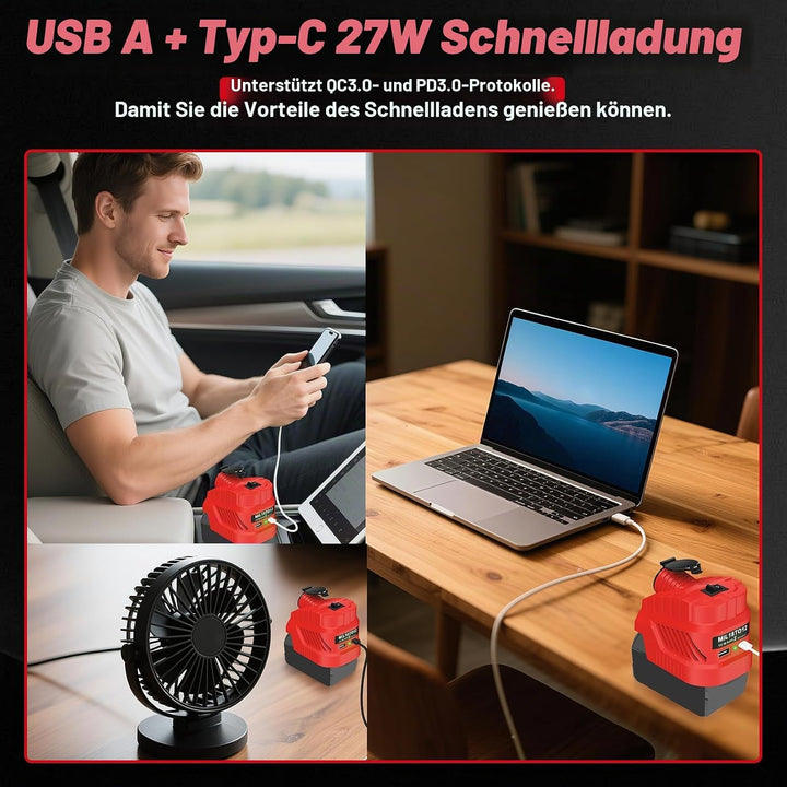 Step Down Konverter für Einhell 18V auf 12V Abwärtswandler Power Wheel Batterie Adapter für Autostau