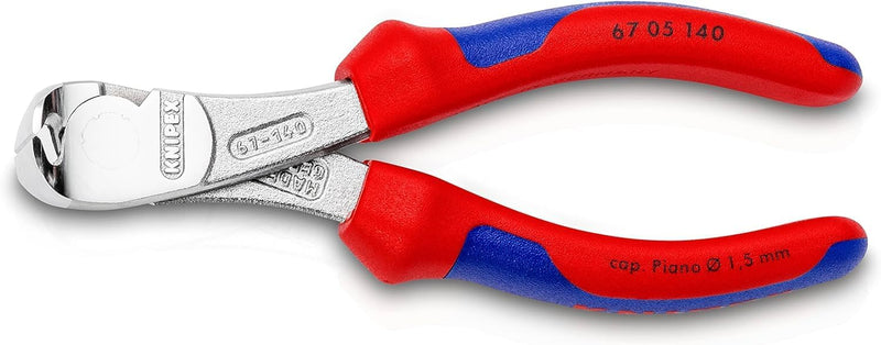 Knipex Kraft-Vornschneider verchromt, mit Mehrkomponenten-Hüllen 140 mm 67 05 140 140 mm verchromt M