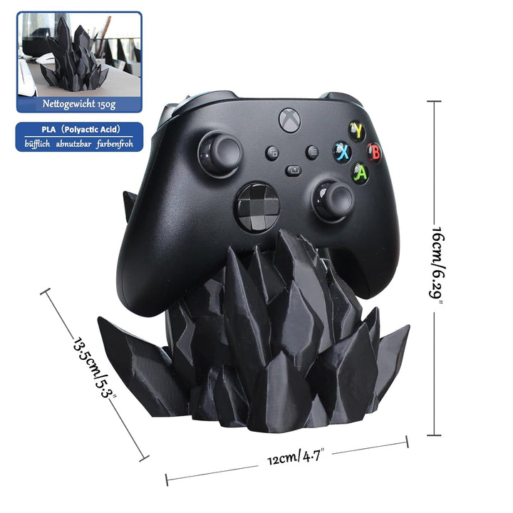 3D-Druck Handgrip-Ständer mit Kristall-Design, E-Sport-Raumdekor, für PS5, Xbox und andere Konsole,K
