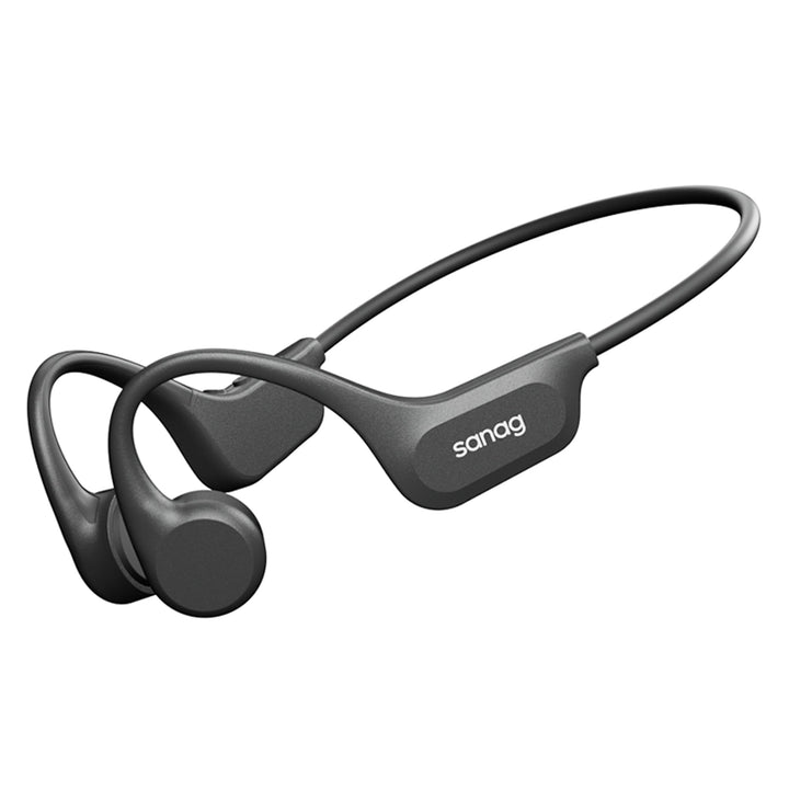 SANAG Knochenschall Sportkopfhörer, Open-Ear-Ohrhörer mit Bluetooth 5.3, Mikrofon mit Geräuschunterd