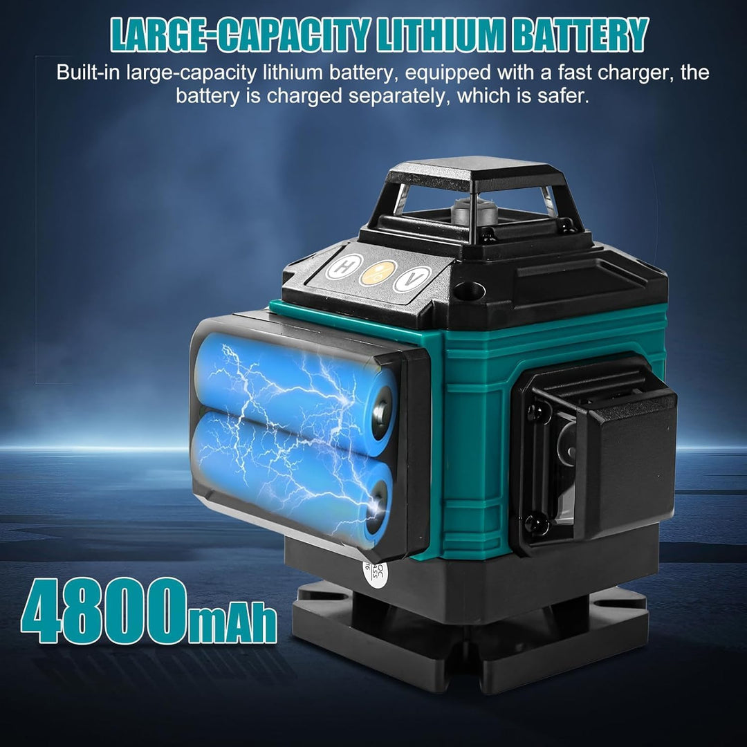 Kreuzlinienlaser Grün mit Stativ, 4 x 360 °16 linienlaser Nivellierlaser Laser Wasserwaage Selbstniv
