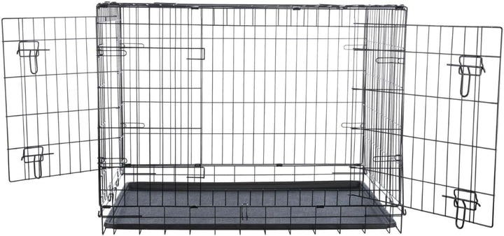 TRIXIE Hundebox Home schwarz – L: 109 × 79 × 71 cm – faltbarer Hundekäfig mit 2 Türen & sicheren Ver