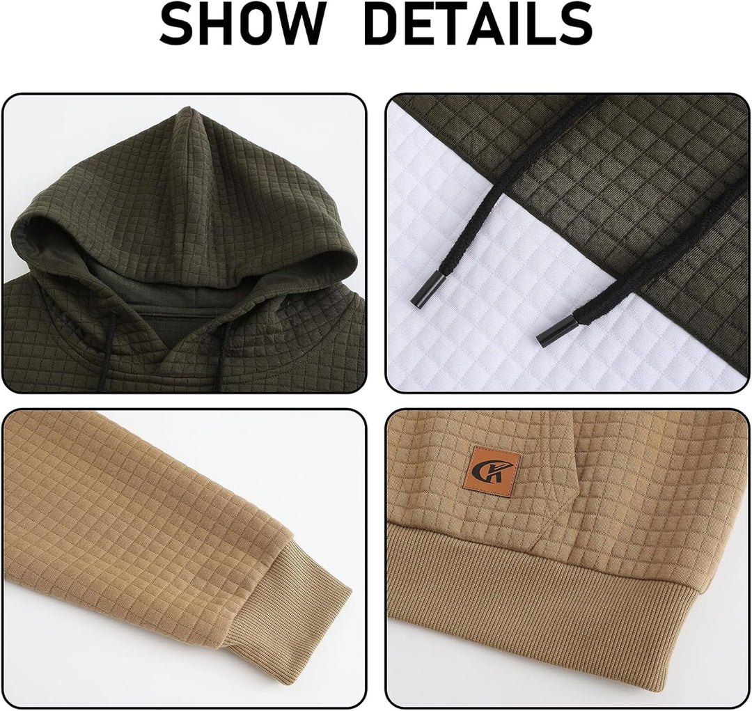 YuKaiChen Herren Pullover Herren Patchwork Hoodie Langarm Jacquard Kaputzenpullover Farbblock Sweats