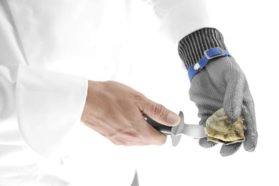 HENDI Austernhandschuh (L), 2 Handschuhen: HPPE-Innenhandschuh und dem Aussenhandschuh aus Edelstahl
