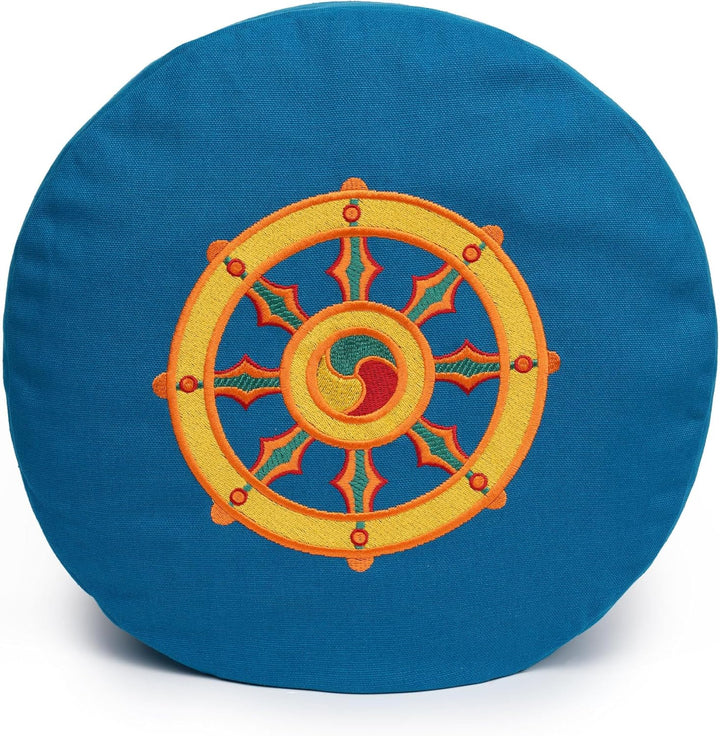 Yogabox Meditationskissen Glückssitz® Rondo Dharmarad petrol, petrol