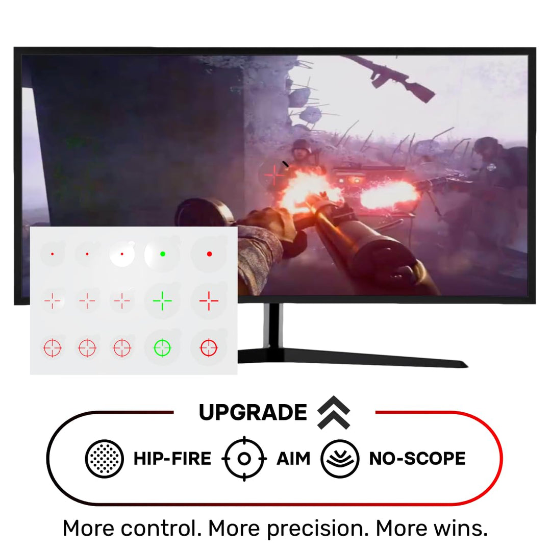 ProFPS Fastscope Fadenkreuz Aufkleber 15er Set – Aim Assist Crosshair Decals für PS5 Controller Zube