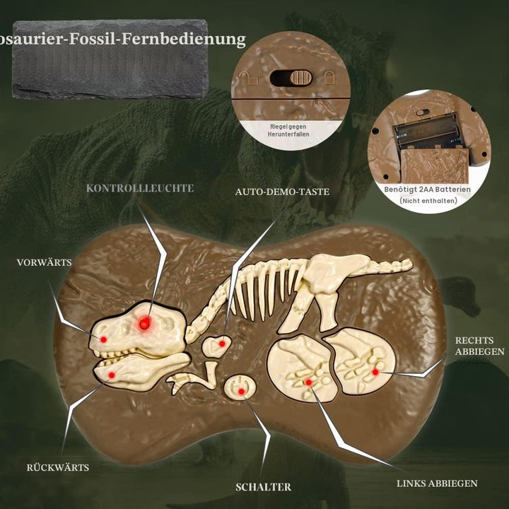 Fernbedienung Dinosaurier Spielzeug,Elektronisch Gehender Velociraptor mit LED-Beleuchtung&Realistis