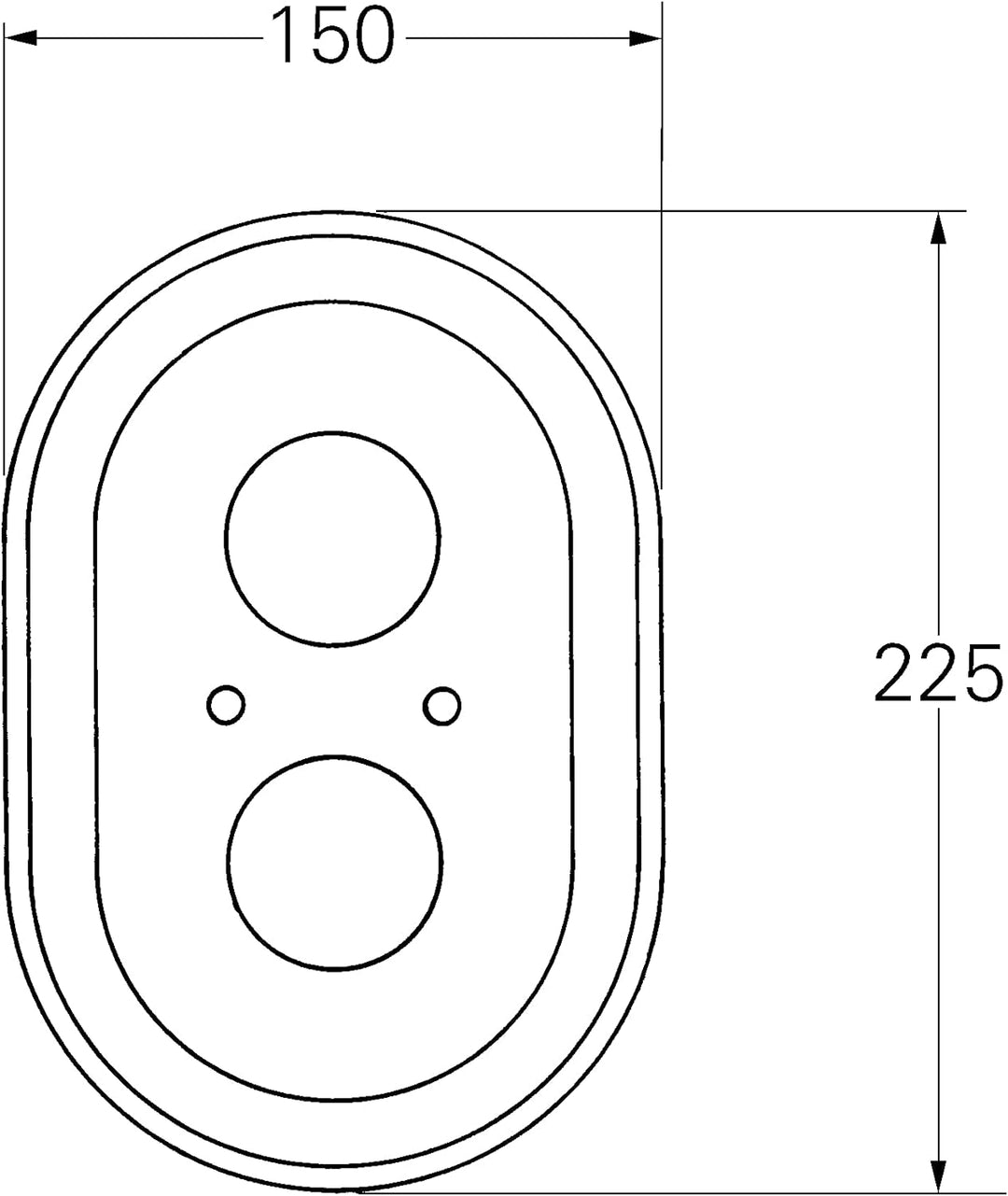 GROHE Rosette oval (Original Ersatzteil, Robust, Langlebig, Herstellergarantie: 5 Jahre), Chrom, 471