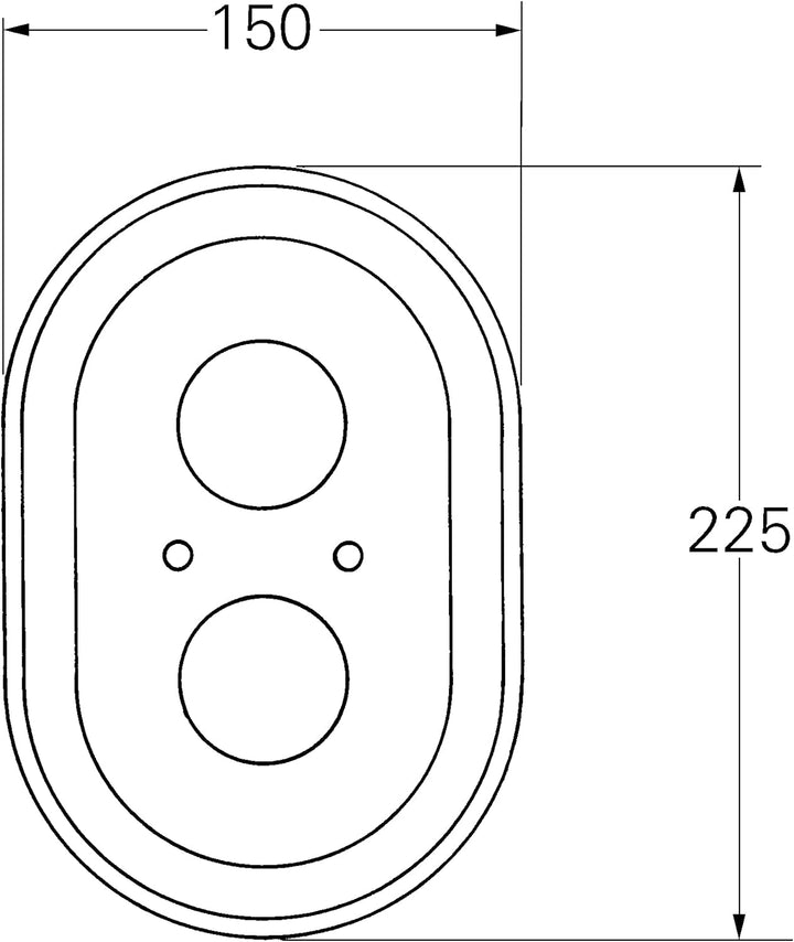 GROHE Rosette oval (Original Ersatzteil, Robust, Langlebig, Herstellergarantie: 5 Jahre), Chrom, 471