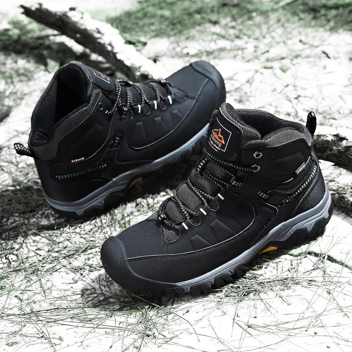 AX BOXING Winterschuhe Herren Gefüttert Winterstiefel Warm Wanderschuhe Draussen Winterboots Rutschf