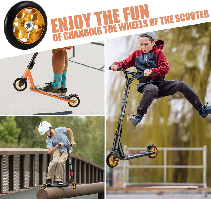 Stunt Roller Rollen 110mm, Scooter Reifen Ersatzräder mit ABEC-9 Professionelle Lager, für Pro Scoot