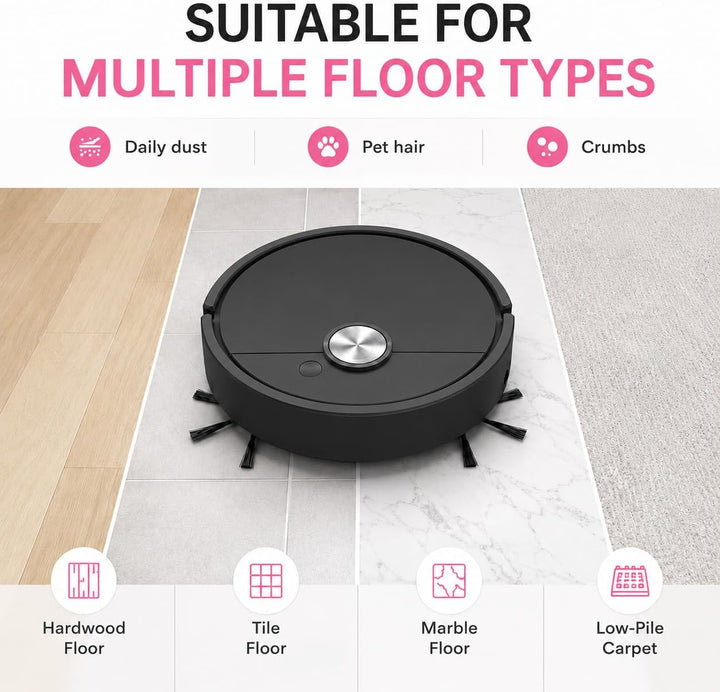 Mini Saugroboter, Mini staubsauger Roboter, Kleiner Saugroboter, Staubsaugerroboter für Auto, 3-in-1