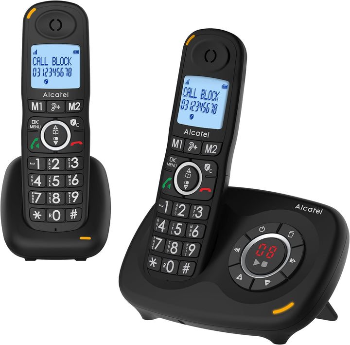 Alcatel XL595 Voice Duo schnurloses Grosstastentelefon mit Zwei Mobilteilen und Anrufbeantworter ext