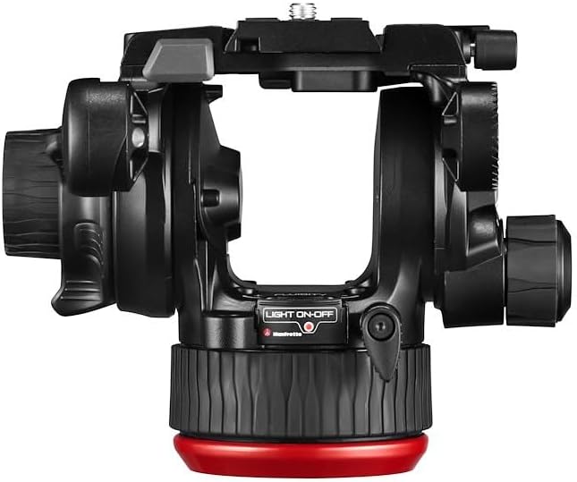Manfrotto 504X Fluid-Videokopf mit Doppelbeinstativ, Kit mit Aluminiumstativ und Videokopf, Doppelbe