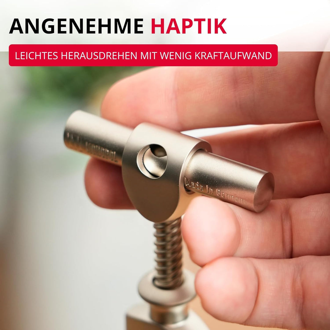 Westmark Glockenkorkenzieher mit Korkabstreifer, Monopol Edition, Stahl/Zink-Druckguss, Chianti, Ede