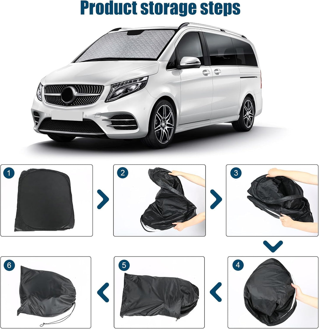 Sonnenschutz Frontscheibe Kompatibel mit Mercedes-Benz Vito 2014-2024, Auto Windschutzscheibe Sonnen