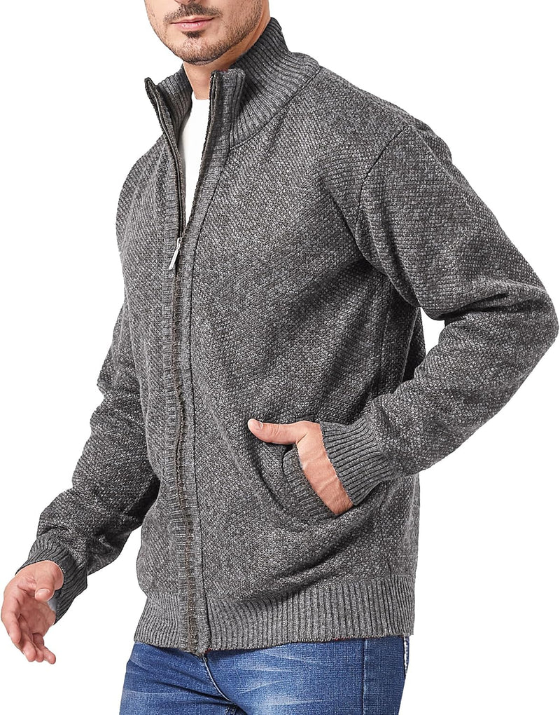 GLESTORE Strickjacken für Herren Strickjacke Cardigan Trachtenjacke Herren Fleecejacke Winter Herren