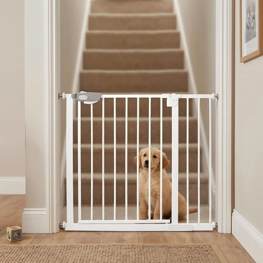 YRHome Türschutzgitter Treppengitter ohne Bohren für Breiten 75-85 cm,180° beidseitig öffnen Autoclo