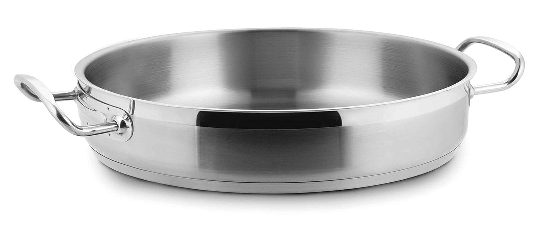 Lacor Pfanne Ohne Deckel Eco-Chef, Edelstahl, Grau, 36 cm