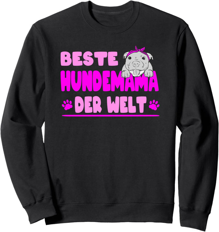 Beste Hundemama Der Welt American Staffordshire Bullterrier Sweatshirt