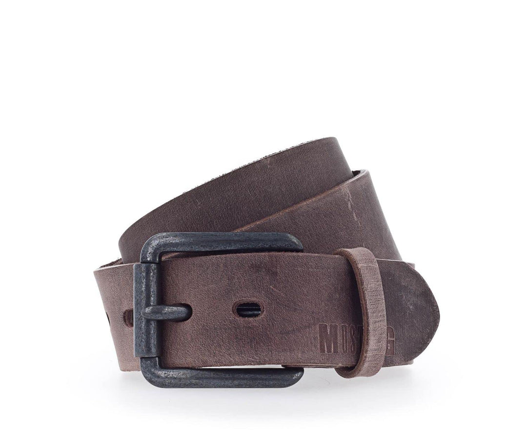 MUSTANG Herren Gürtel Vollrindledergürtel 85 Braun, 85 Braun