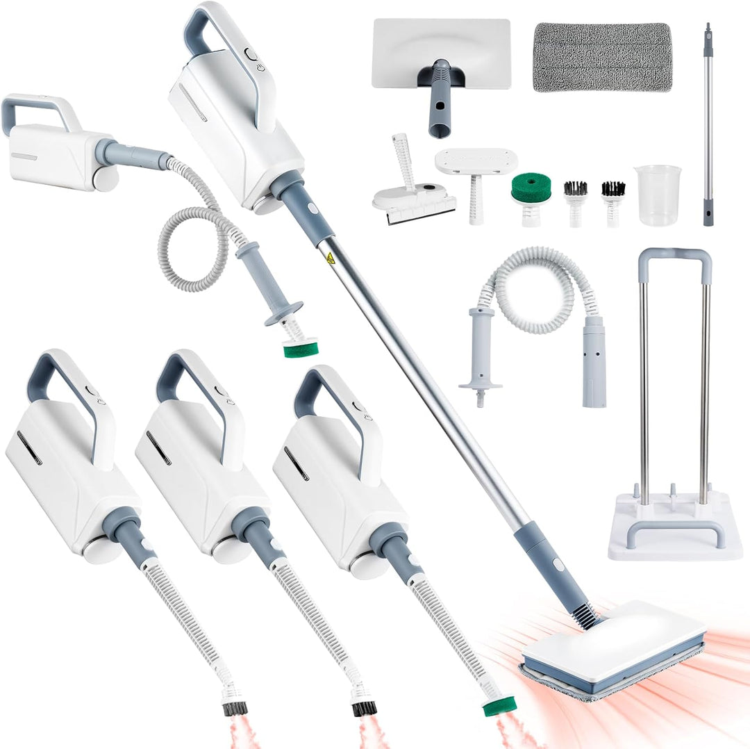 Dampfreiniger Upright mit Abnehmbarem Sampfreiniger Handgerät, Multifunktionsgerät Dampfreiniger&Wis