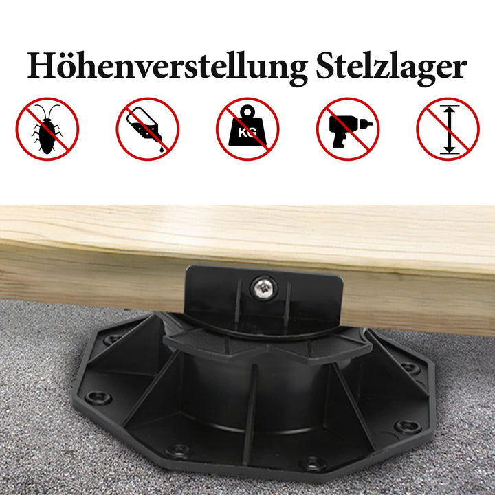 Daromigo Stelzlager Terrassenlager, 10 Stück Höhenverstellbar 60-140mm Stellfüsse Terrassenlager, Pl