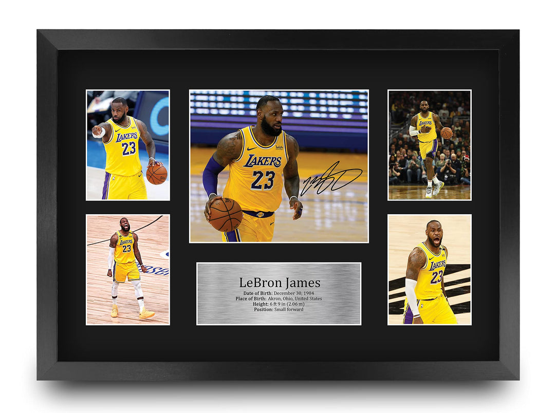 HWC Trading FR A3 LeBron James Lakers Geschenke Gedruckt, Signiert Autogramm-Präsentation-Display Fü