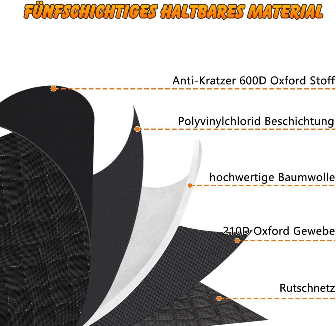 Alfheim Universal Kofferraumschutz für Hunde- Wasserdicht rutschfeste Waschbare Hundesitzrückseite m