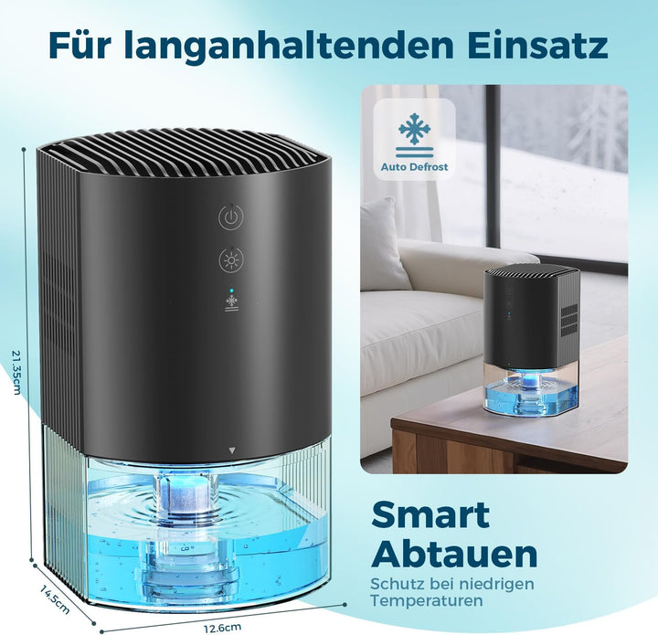 AROEVE Luftentfeuchter 990ml, Kleiner Elektrischer Raumentfeuchter | 7-Farben-Licht, Auto-Abschaltun