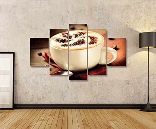 islandburner Bild Bilder auf Leinwand Cappuccino V2 Kaffee Küche MF XXL Poster Leinwandbild Wandbild