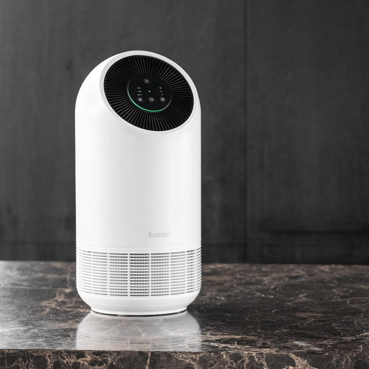 Hombli Smart Air Purifier mit 3 Lagen-Filterung, HEPA 13, Luftreiniger, ultraleise, App-, Sprachsteu