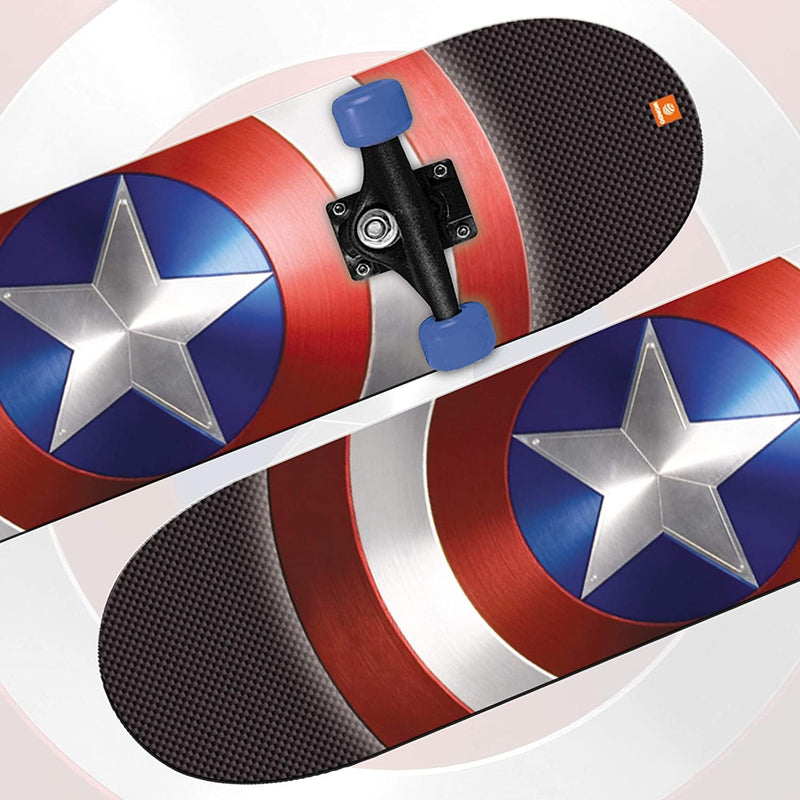 Mondo Toys – Skateboard Captain America – PVC-Räder – 9-lagiges Brett – 80 x 20 – 28099