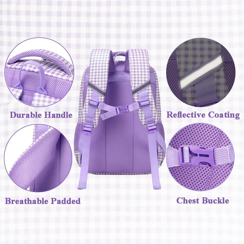 Schulrucksack Kinder Mädchen Grundschule Schultaschen Sets für Mädchen Kinderrucksack Daypack Gross