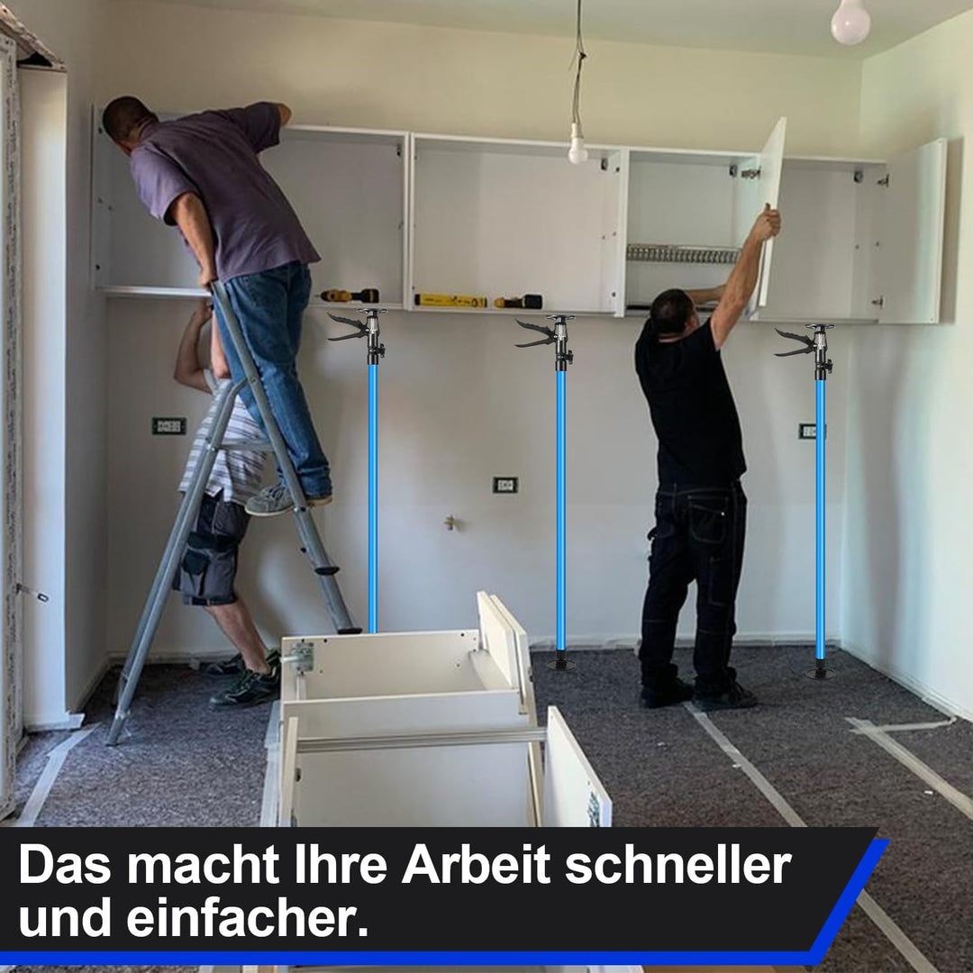 4x Deckenstütze, Montagestütze bis 50kg Tragkraft,Teleskopstützen bis 45°,Montagestütze 115-290cm,Ei