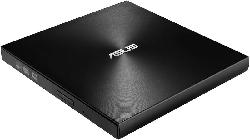 ASUS ZenDrive U9M Schwarz – USB 2.0/USB-C Slim Externer DVD-Brenner Optische Disc 8X Speed Re-Writer