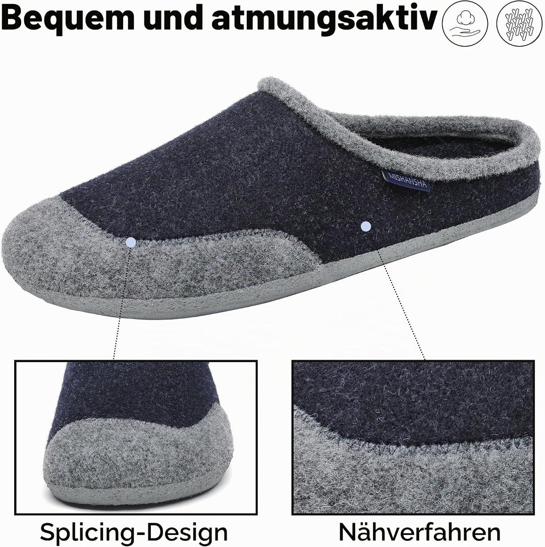Mishansha Herren Damen Winter Wärme Hausschuhe Memory Foam Plüsch Pantoffeln Home Rutschfest Slipper