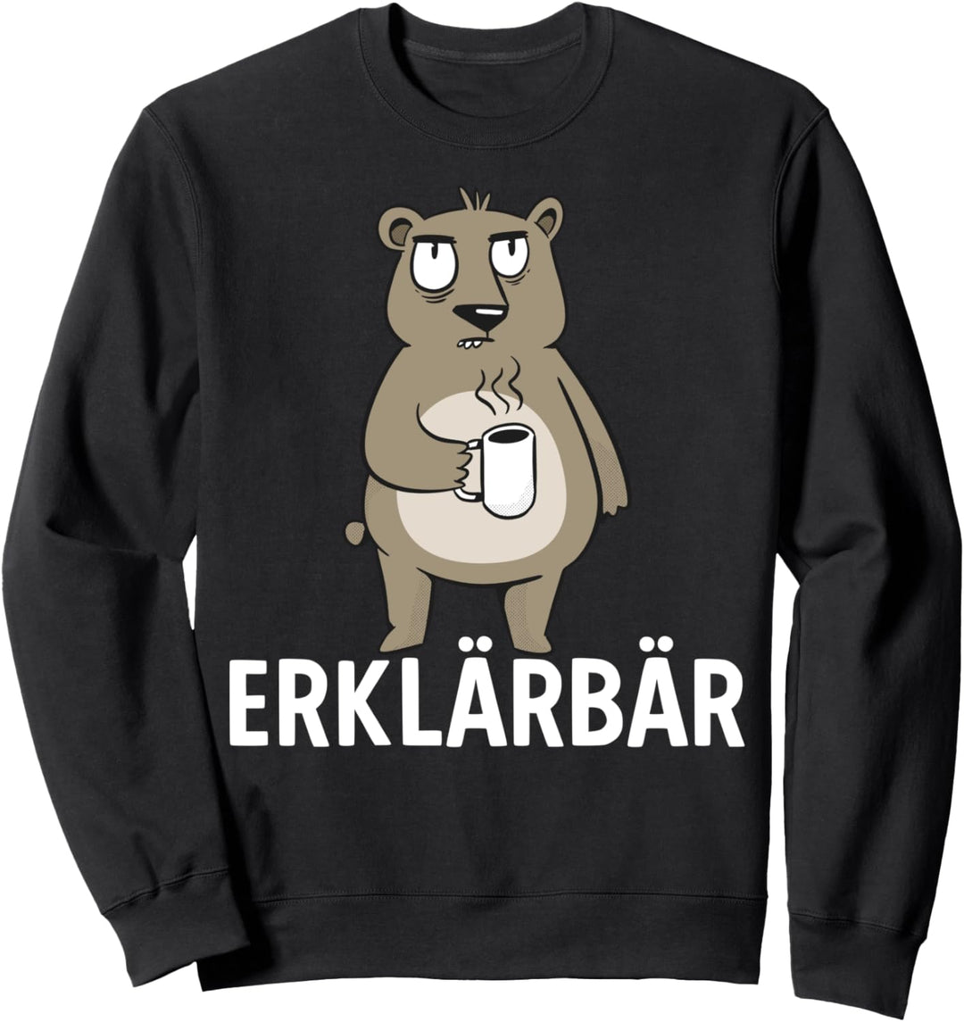 Erklärbär Lehramt Lehrer Schule Nachhilfe Kaffee Sweatshirt