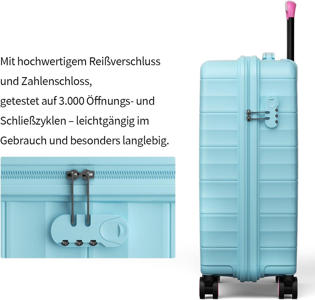 Hartschalenkoffer gross 76x51x30cm - Leicht Koffer & Trolleys aus PP - Mariner Reisekoffer mit 4 Rol