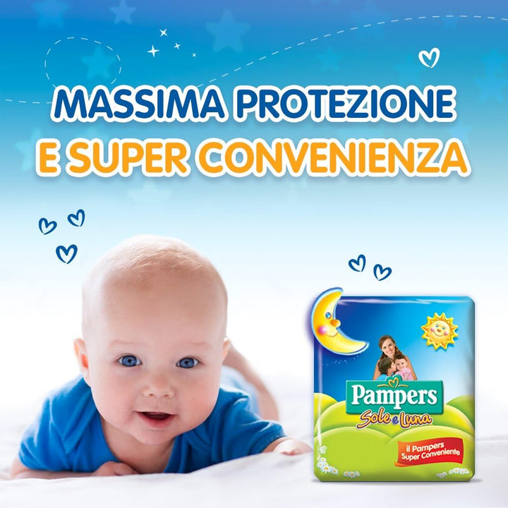 P.pampers sole/luna extralarge (1000047097) Taglia 6 (Confezione da 78) 15-30 kg, Taglia 6 (Confezio