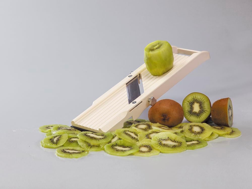 Benriner 64W Gemüsehobel Mandoline, 18/10 Edelstahl, Elfenbein Classic Slicer, Beige