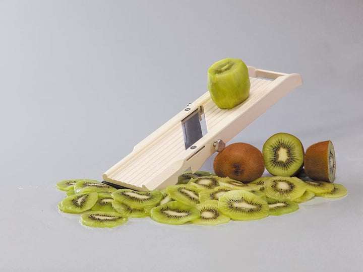 Benriner 64W Gemüsehobel Mandoline, 18/10 Edelstahl, Elfenbein Classic Slicer, Beige