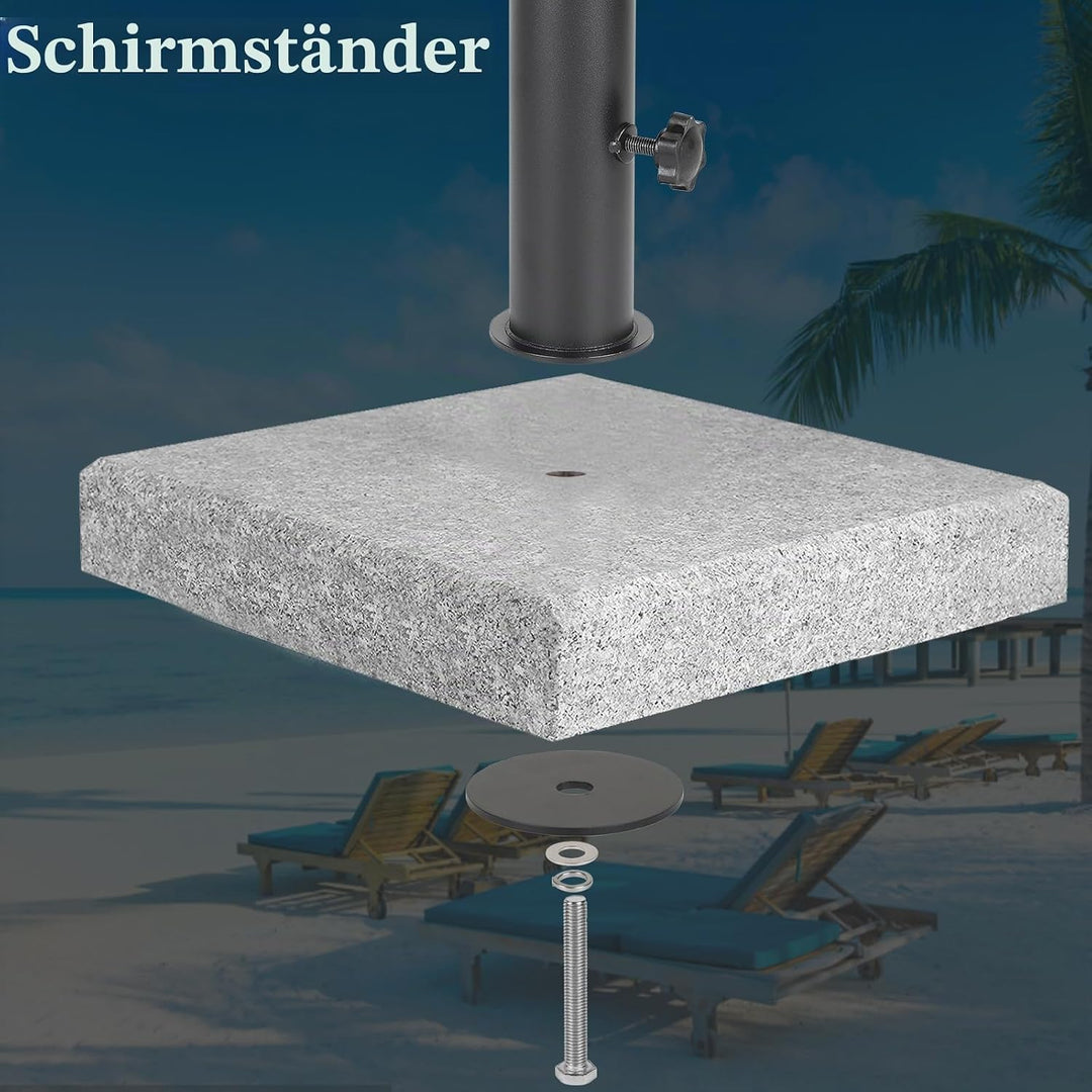 efuturetime Schirmständer Sonnenschirm Hülse Schwarz Sonnenschirmständer Standrohr, Sonnenschirm Hal