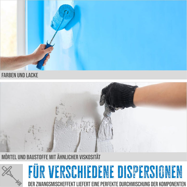 Güde TWIN Rührwerk, Doppel Farbenrührer, Mörtelrührer, Mischer, GRW 1811.1, 1800 W, 2 Gang Getriebe