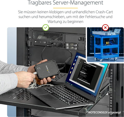 StarTech.com USB Crash Cart Adapter - Portables KVM Adapter - Laptop KVM Konsole für Headless Geräte