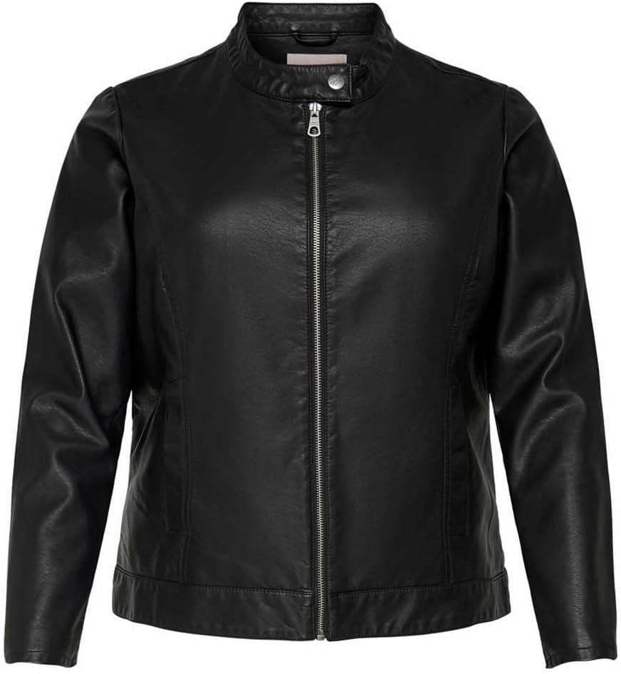 ONLY Carmakoma Robber Faux Leather Jacket 50 Schwarz, 50 Schwarz