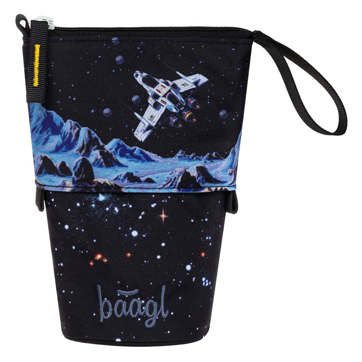 Baagl Federmäppchen Schulmäppchen Schreibwaren Jungen - Pixel Space | Dieses robuste Stifteetui für