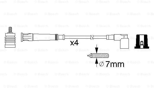 Bosch 0986356361 - Zündleitung - 1 Stück