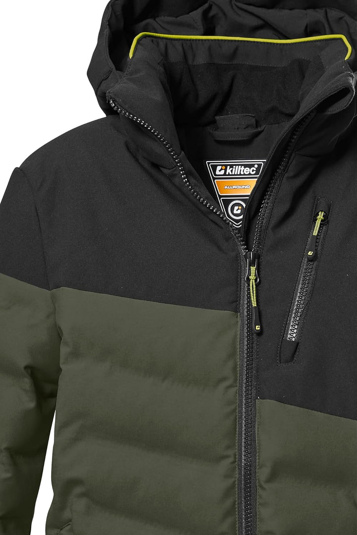Killtec Jungen Ksw 172 Bys Ski Qltd Jckt Skijacke/Steppjacke mit Kapuze und Schneefang 152 dunkeloli